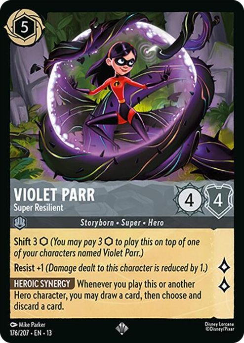 0176 Violet Parr - Super Resilient Super Rare Attack of the Vine!