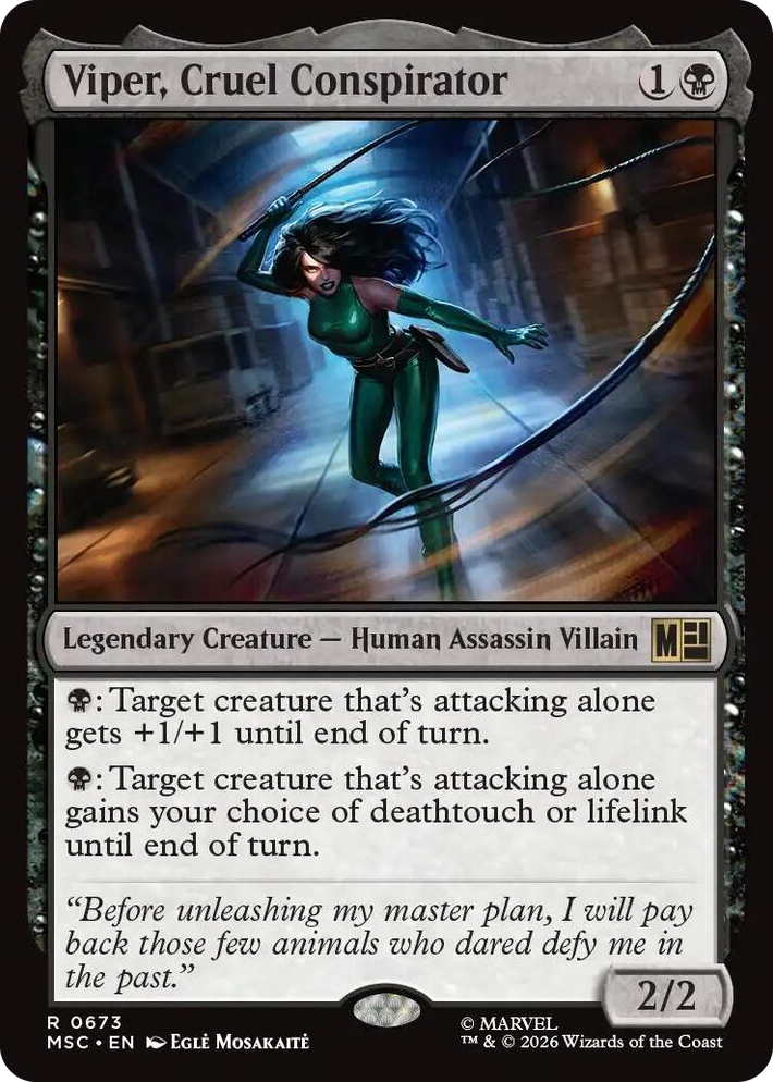 0673 Viper, Cruel Conspirator R Commander: Marvel Super Heroes