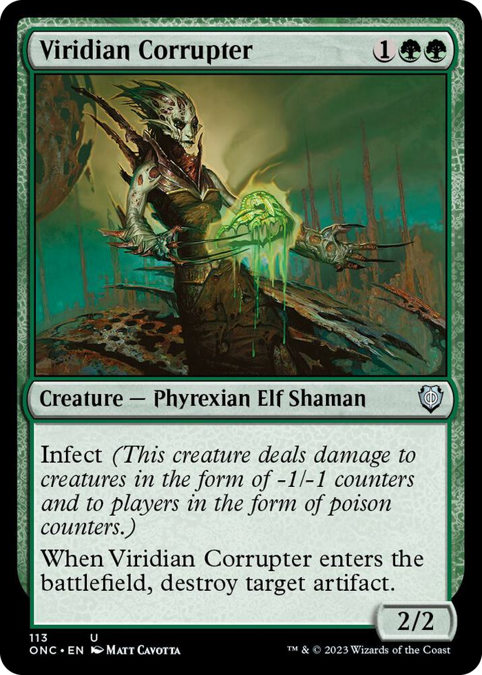 Viridian Corrupter #113 U - Commander: Phyrexia: All Will Be One Pokemon card
