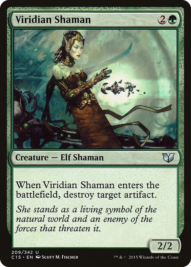 0209 Viridian Shaman U Commander 2015