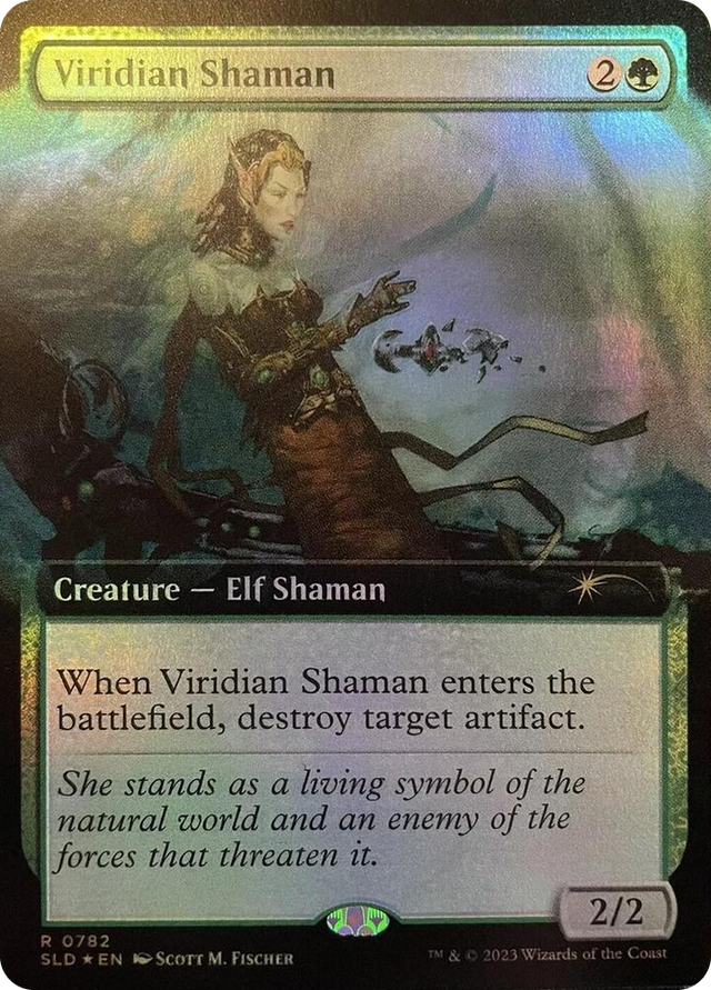0782 Viridian Shaman (Extended Art) R Secret Lair Drop Series