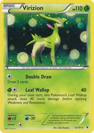 0013 Virizion - 13/101 (Cosmos Holo) Promo Blister Exclusives