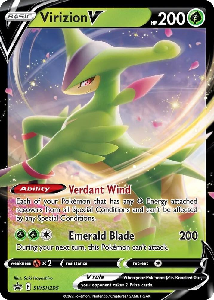 0295 Virizion V - SWSH295 Promo Sword & Shield Promo Cards