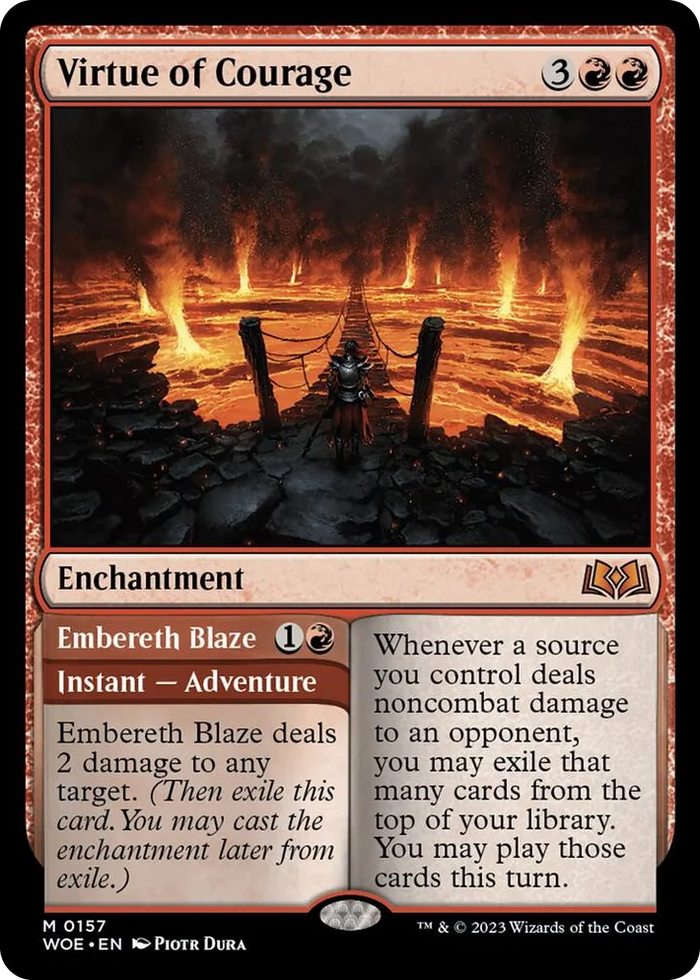 0157 Virtue of Courage M Wilds of Eldraine