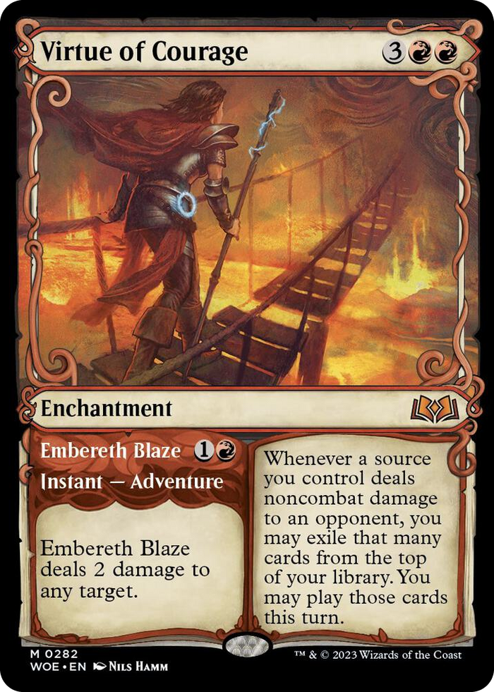 Virtue of Courage (Showcase) #282 M - Wilds of Eldraine Pokemon card