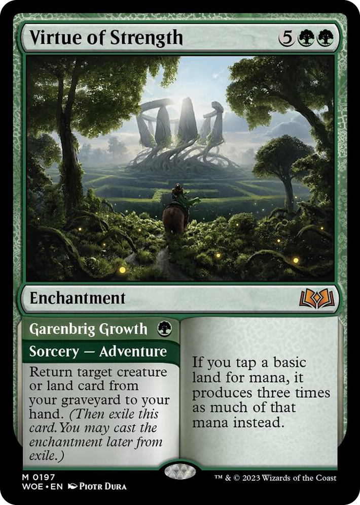 0197 Virtue of Strength M Wilds of Eldraine