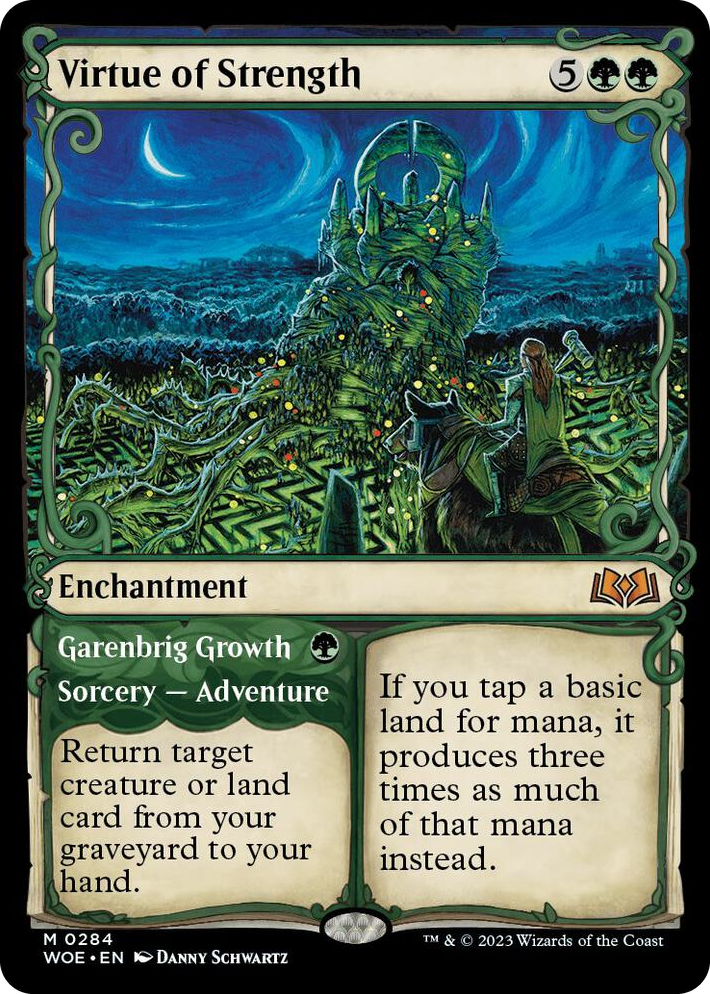 0284 Virtue of Strength (Showcase) M Wilds of Eldraine