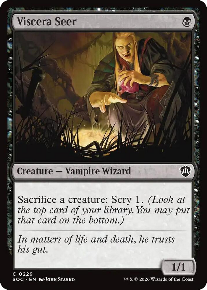 Viscera Seer #229 C - Commander: Secrets of Strixhaven Pokemon card