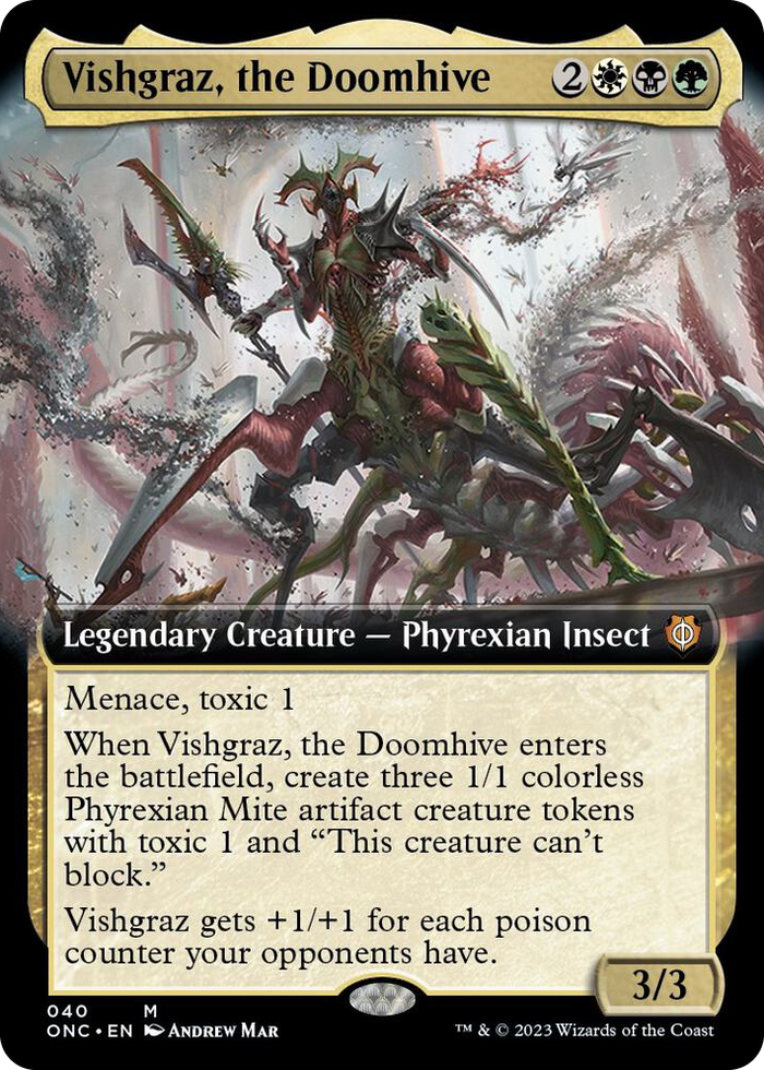 Vishgraz, the Doomhive (Extended Art) #40 M - Commander: Phyrexia: All Will Be One Pokemon card