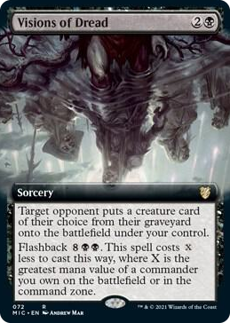 0072 Visions of Dread (Extended Art) R Commander: Innistrad: Midnight Hunt