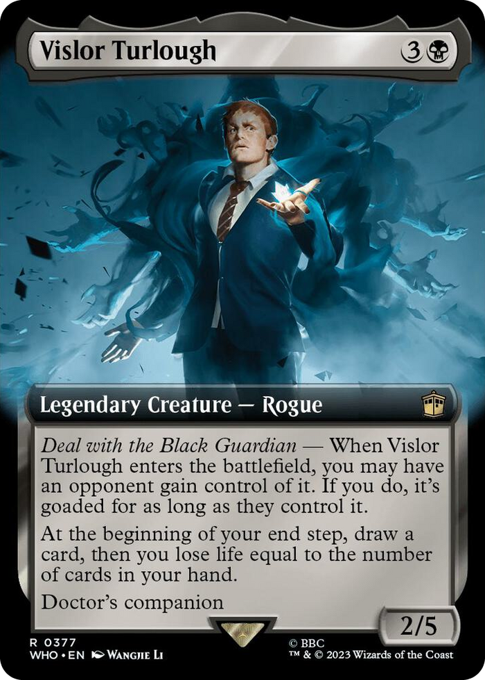 Vislor Turlough (Extended Art) #377 R - Universes Beyond: Doctor Who Pokemon card