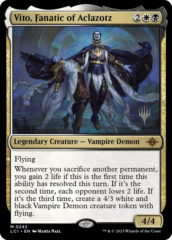 Vito, Fanatic of Aclazotz #243 M - Promo Pack: The Lost Caverns of Ixalan Pokemon card