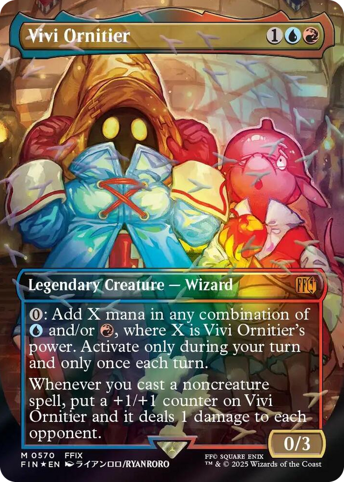 Vivi Ornitier (Borderless) (Chocobo Track Foil) #570 M - FINAL FANTASY Pokemon card