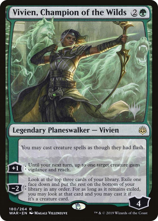 0180 Vivien, Champion of the Wilds R Promo Pack: Throne of Eldraine