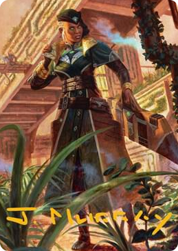 0022 Vivien on the Hunt Art Card (Gold-Stamped Signature) S Art Series: Streets of New Capenna