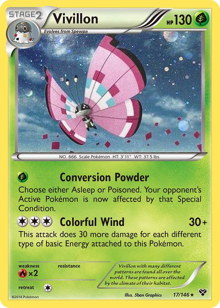 0017 Vivillon - 17/146 (Cosmos Holo) Promo Blister Exclusives