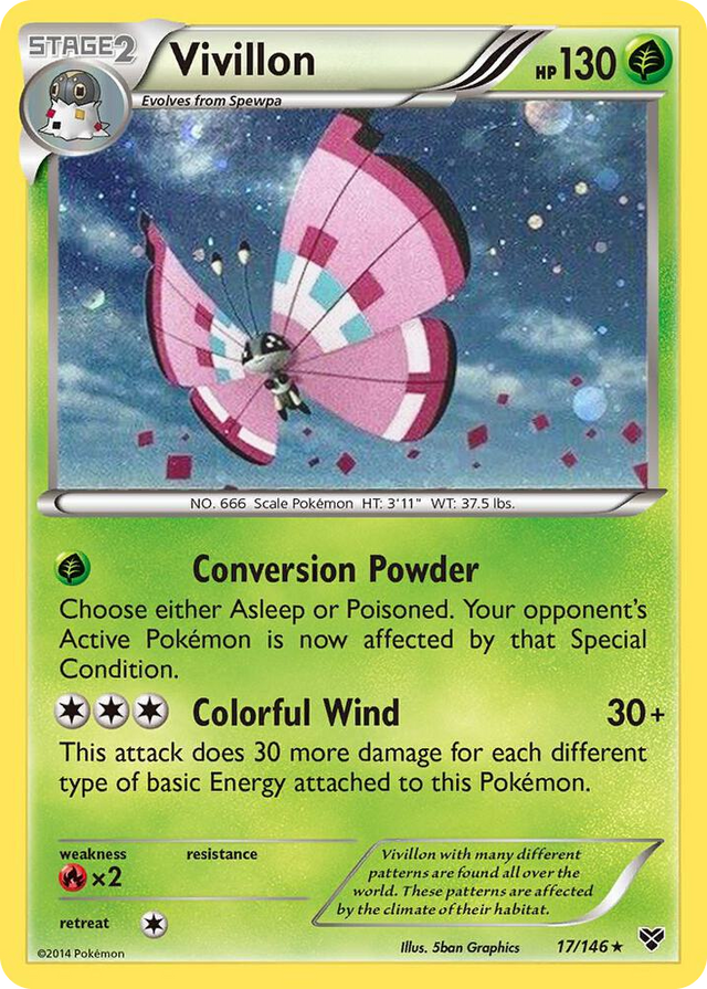 0017 Vivillon - 17/146 (Cosmos Holo) Promo Blister Exclusives