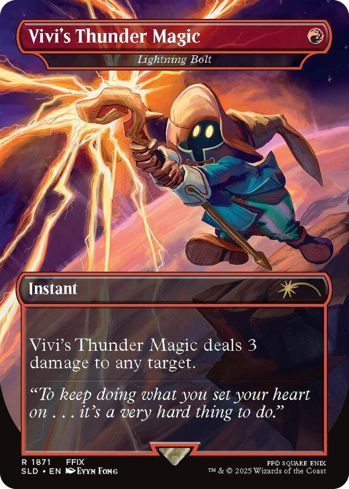 Vivi's Thunder Magic - Lightning Bolt #1871 R - Secret Lair Drop Series Pokemon card