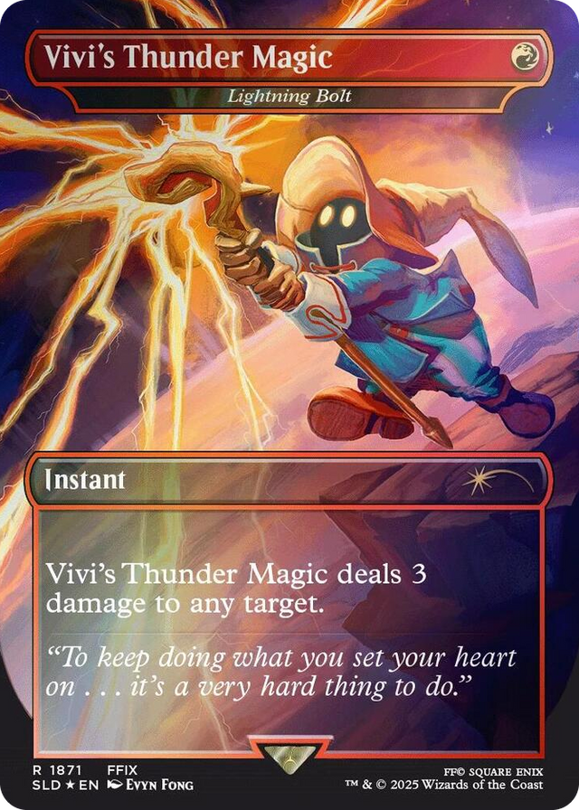 1871 Vivi's Thunder Magic - Lightning Bolt (Rainbow Foil) R Secret Lair Drop Series