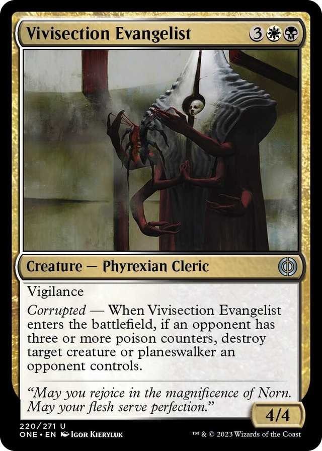 0220 Vivisection Evangelist U Phyrexia: All Will Be One