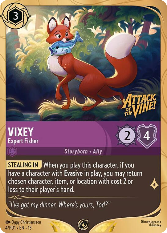 Vixey - Expert Fisher #4 Promo - Disney Lorcana Promo Cards Pokemon card