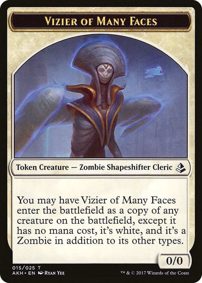 Vizier of Many Faces Token #15 T - Amonkhet Pokemon card