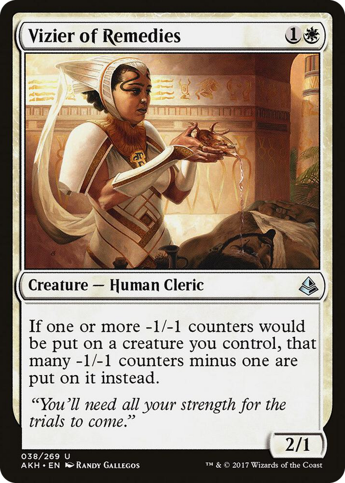 Vizier of Remedies #38 U - Amonkhet Pokemon card