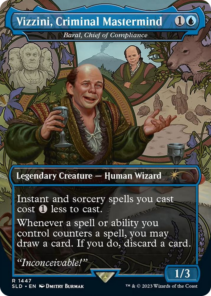 Vizzini, Criminal Mastermind - Baral, Chief of Compliance #1447 R - Secret Lair Drop Series Pokemon card