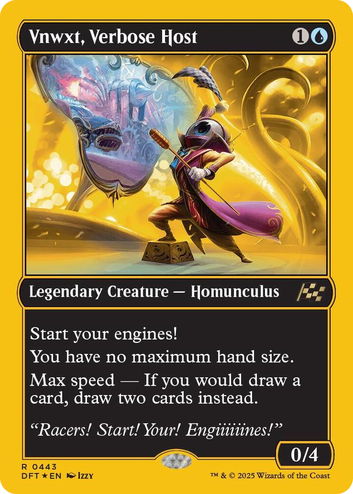 0443 Vnwxt, Verbose Host (First-Place Foil) R Aetherdrift