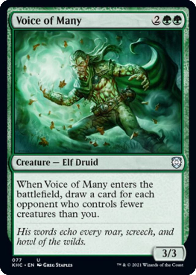 0077 Voice of Many U Commander: Kaldheim
