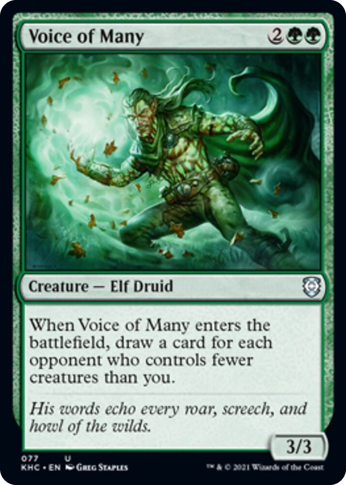 0077 Voice of Many U Commander: Kaldheim