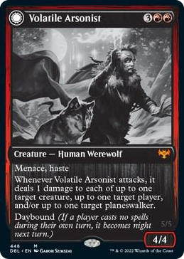 Volatile Arsonist #448 M - Innistrad: Double Feature Pokemon card