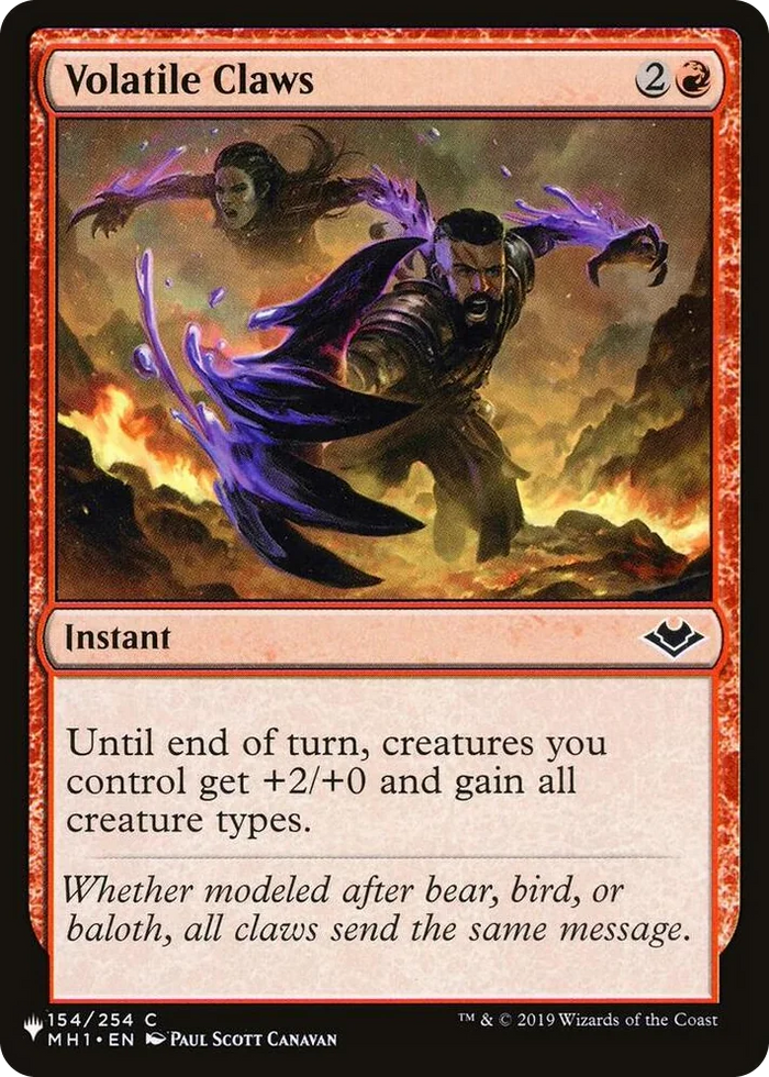 0154 Volatile Claws C The List Reprints