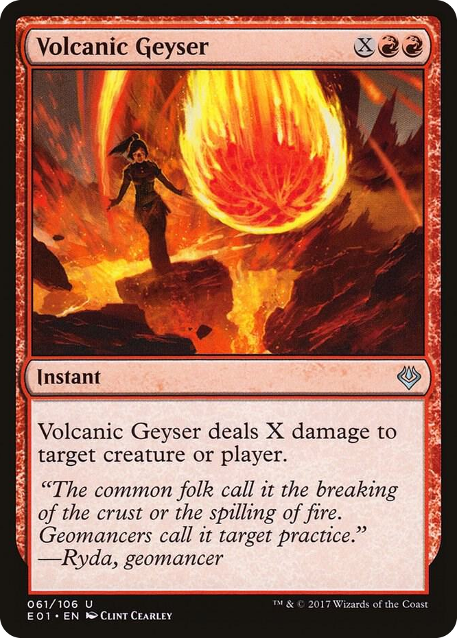 Volcanic Geyser #61 U - Archenemy: Nicol Bolas Pokemon card