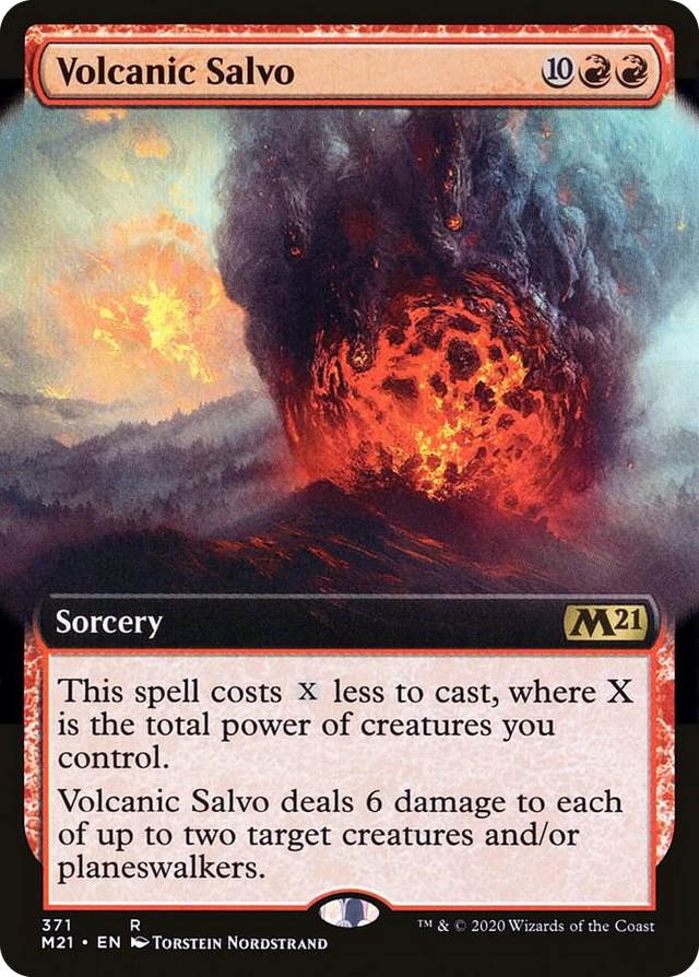 0371 Volcanic Salvo (Extended Art) R Core Set 2021
