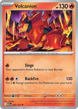 0025 Volcanion Uncommon Mega Evolution