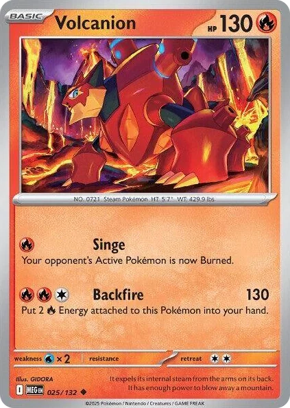 0025 Volcanion Uncommon Mega Evolution