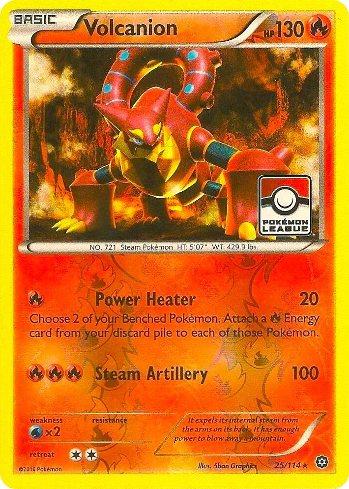 0025 Volcanion - 25/114 (Pokemon League) Promo League & Championship Cards