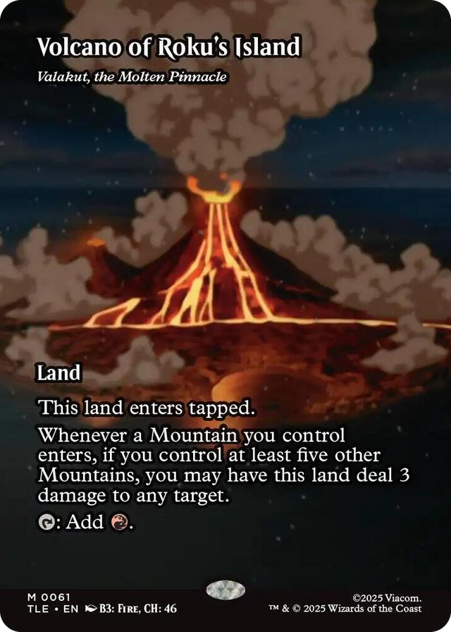 0061 Volcano of Roku's Island - Valakut, the Molten Pinnacle (Borderless) M The Last Airbender: Eternal-Legal