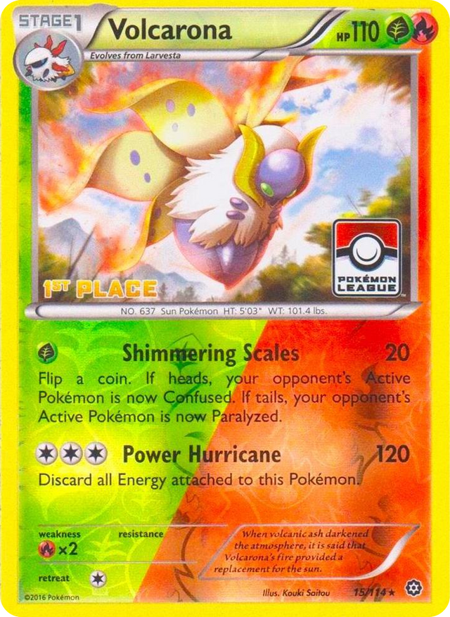 0015 Volcarona - 15/114 (Pokemon League) [1st Place] Promo League & Championship Cards