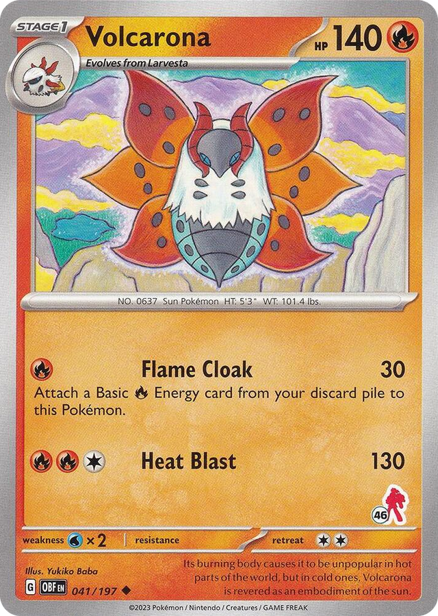 0041 Volcarona - Armarouge 46 Uncommon Battle Academy 2024