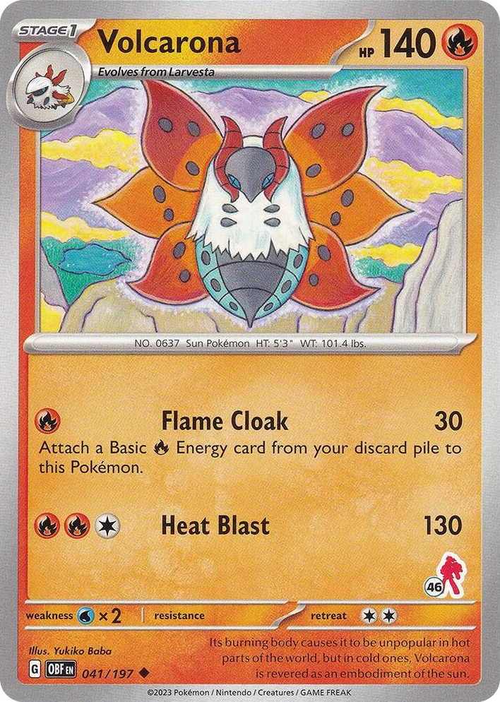 0041 Volcarona - Armarouge 46 Uncommon Battle Academy 2024