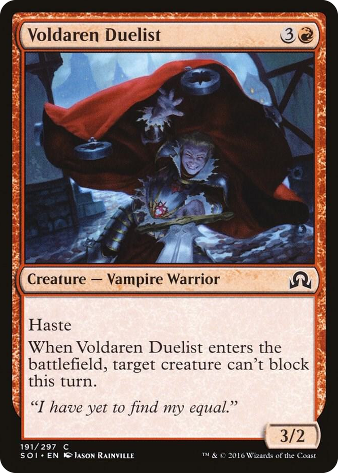 Voldaren Duelist #191 C - Shadows over Innistrad Pokemon card