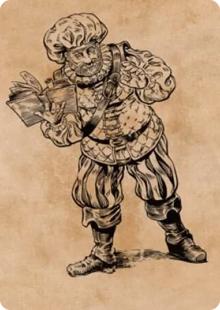 0048 Volo, Itinerant Scholar Art Card S Art Series: Commander Legends: Battle for Baldur's Gate