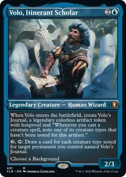 0491 Volo, Itinerant Scholar (Foil Etched) M Commander Legends: Battle for Baldur's Gate