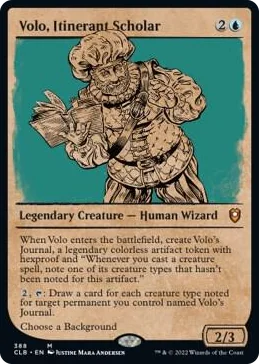 0388 Volo, Itinerant Scholar (Showcase) M Commander Legends: Battle for Baldur's Gate