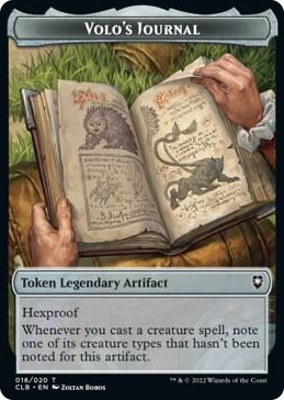 0018 Volo's Journal Token T Commander Legends: Battle for Baldur's Gate
