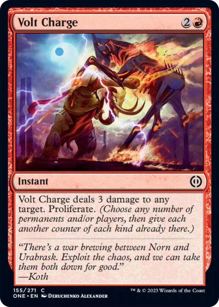 Volt Charge #155 C - Phyrexia: All Will Be One Pokemon card