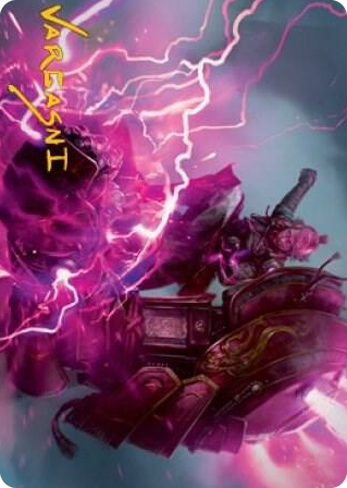 0015 Voltage Surge Art Card (Gold-Stamped Signature) S Art Series: Kamigawa: Neon Dynasty