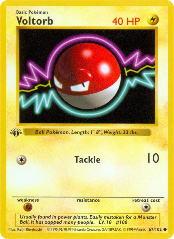 0067 Voltorb Common Base Set (Shadowless)